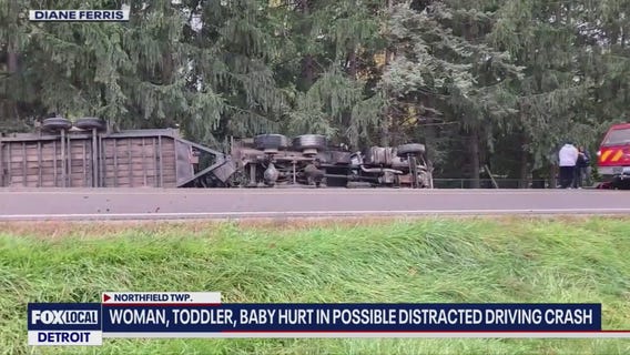 Woman, 2 small children injured in distracted driving crash