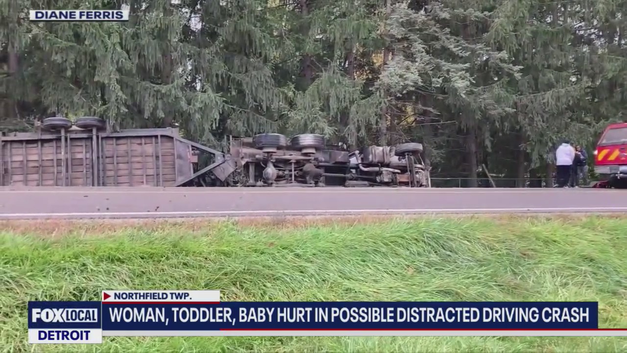 Woman, 2 small children injured in distracted driving crash