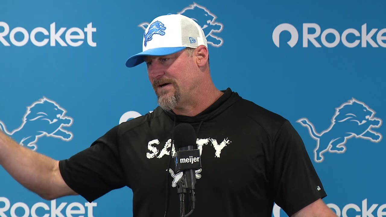 Dan Campbell on Branch suspension and previewing Monday Night Football matchup