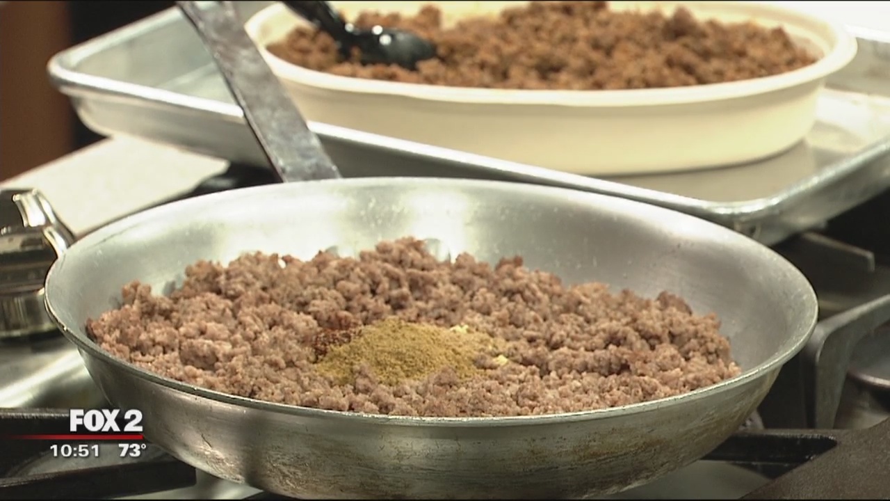 Making taco ground beef with Catrina's Taqueria