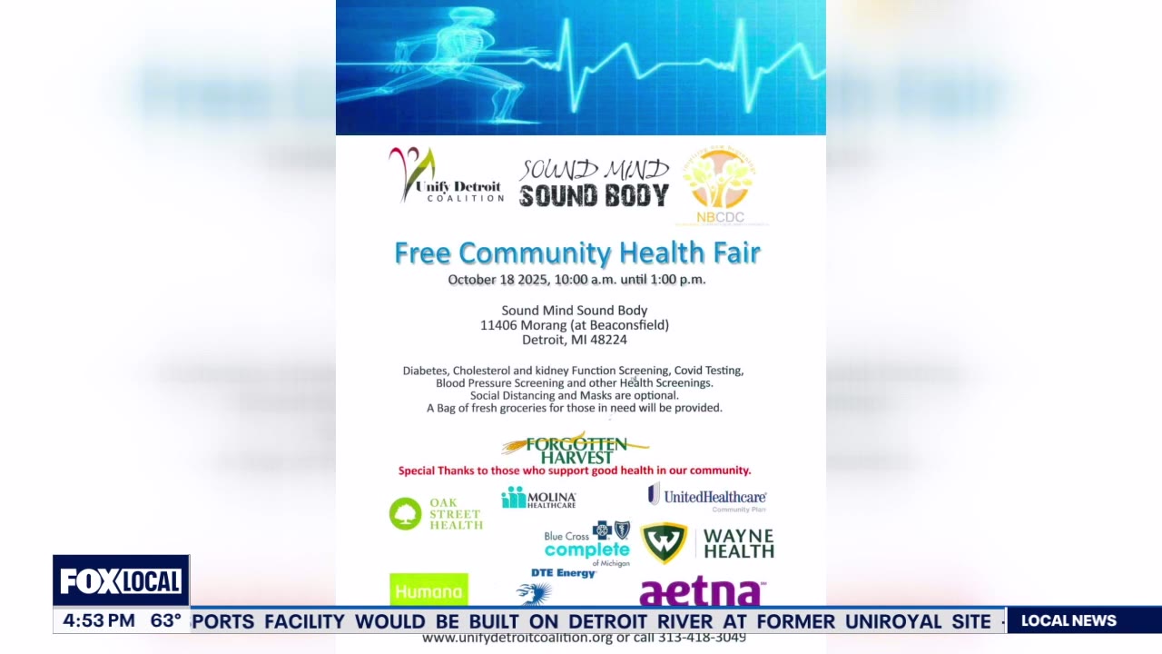 Sound Mind Sound Body hosts free community health fair, "Lights On" afterschool trunk or treating