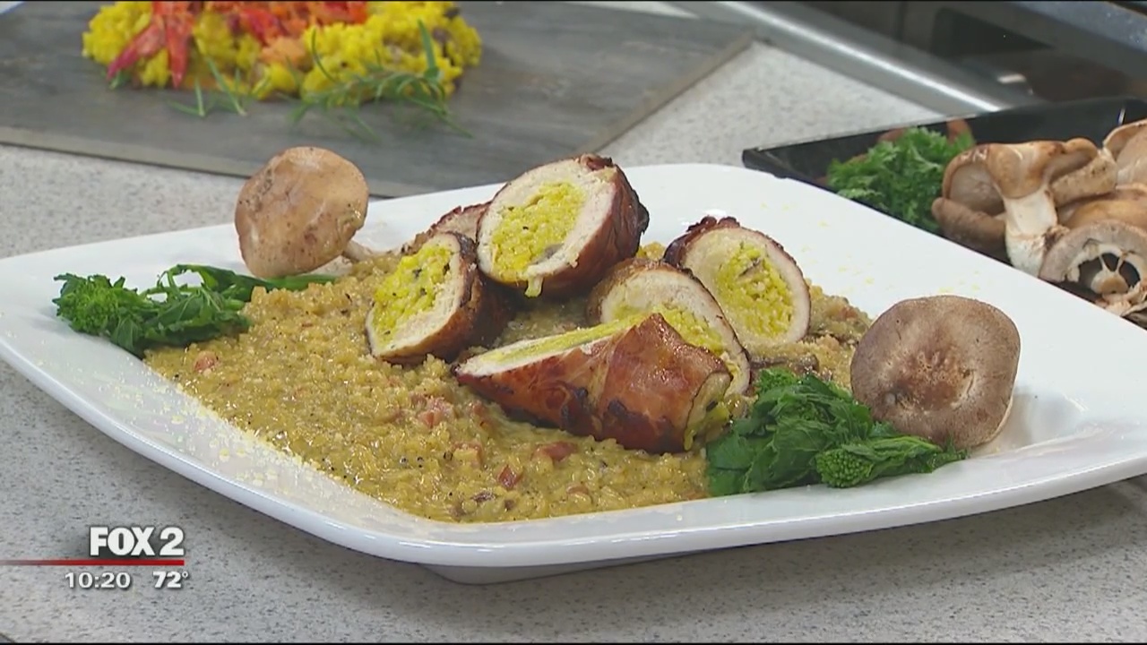Chef Bobby's risotto stuffed chicken breast