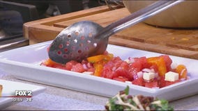 C.A.Y.A. Smokehouse's tomato watermelon salad recipe