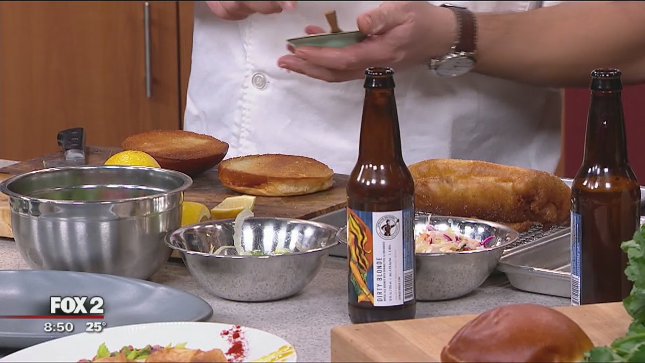 Parc's crispy Whitefish sandwich