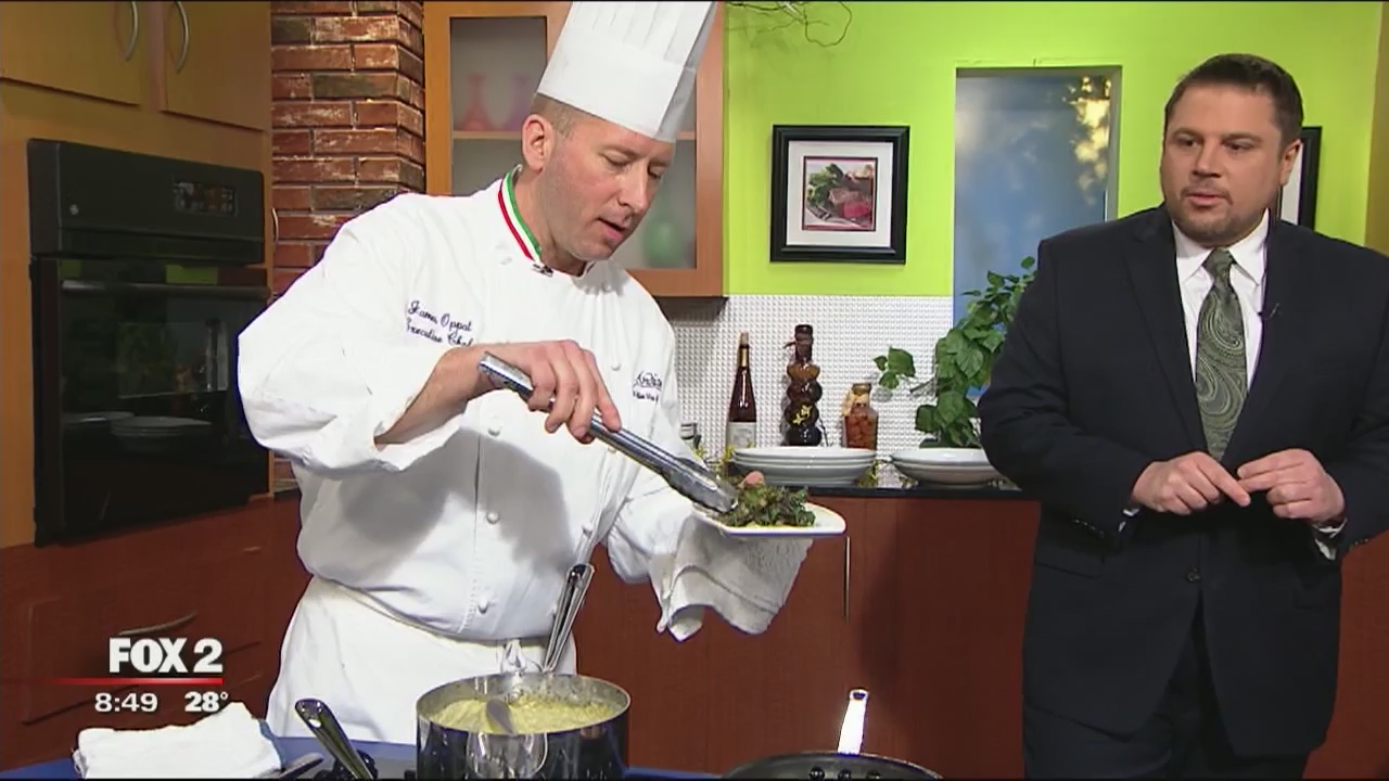 Duck fat scallops with corn broth from Andiamo