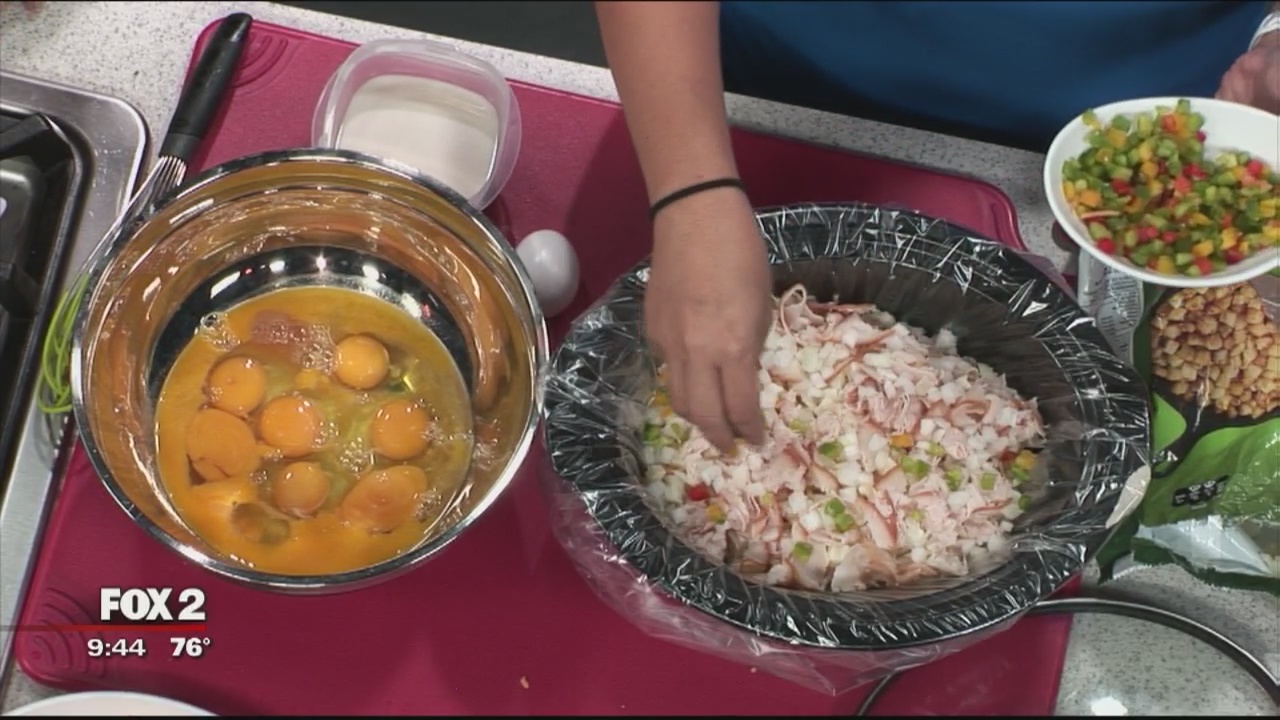 Try this crockpot casserole for an easy back-to-school breakfast