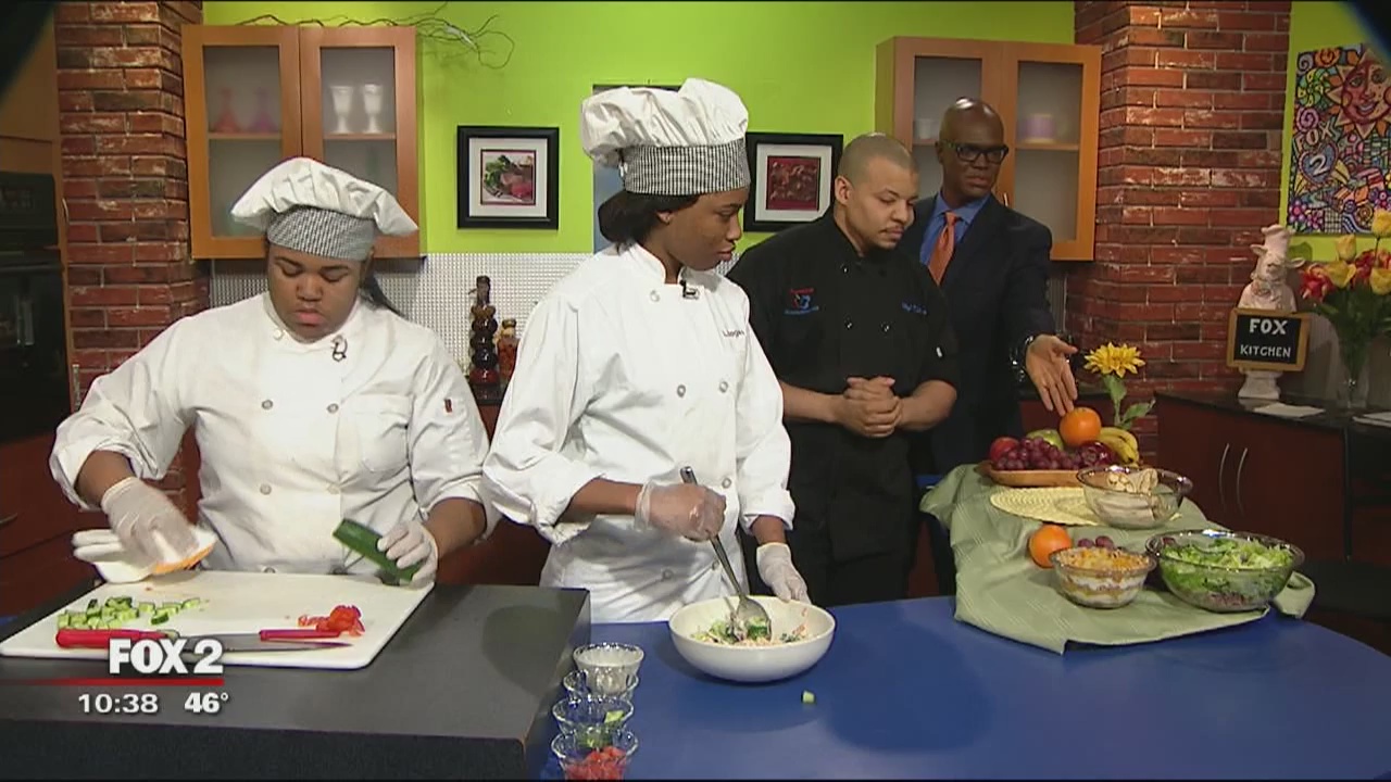 DPS students competing in cooking contest