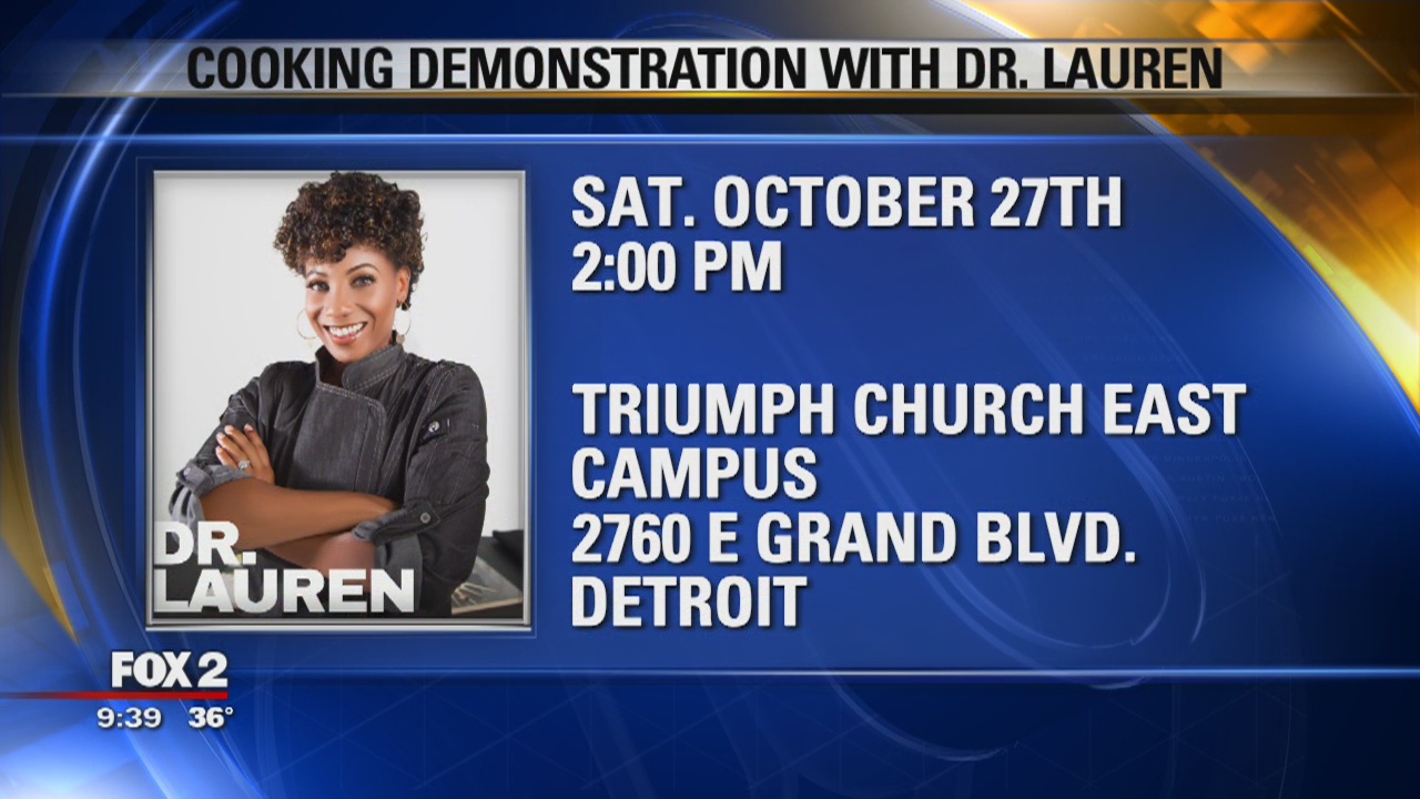 Interactive Cooking Demo with Dr. Lauren Oct. 27