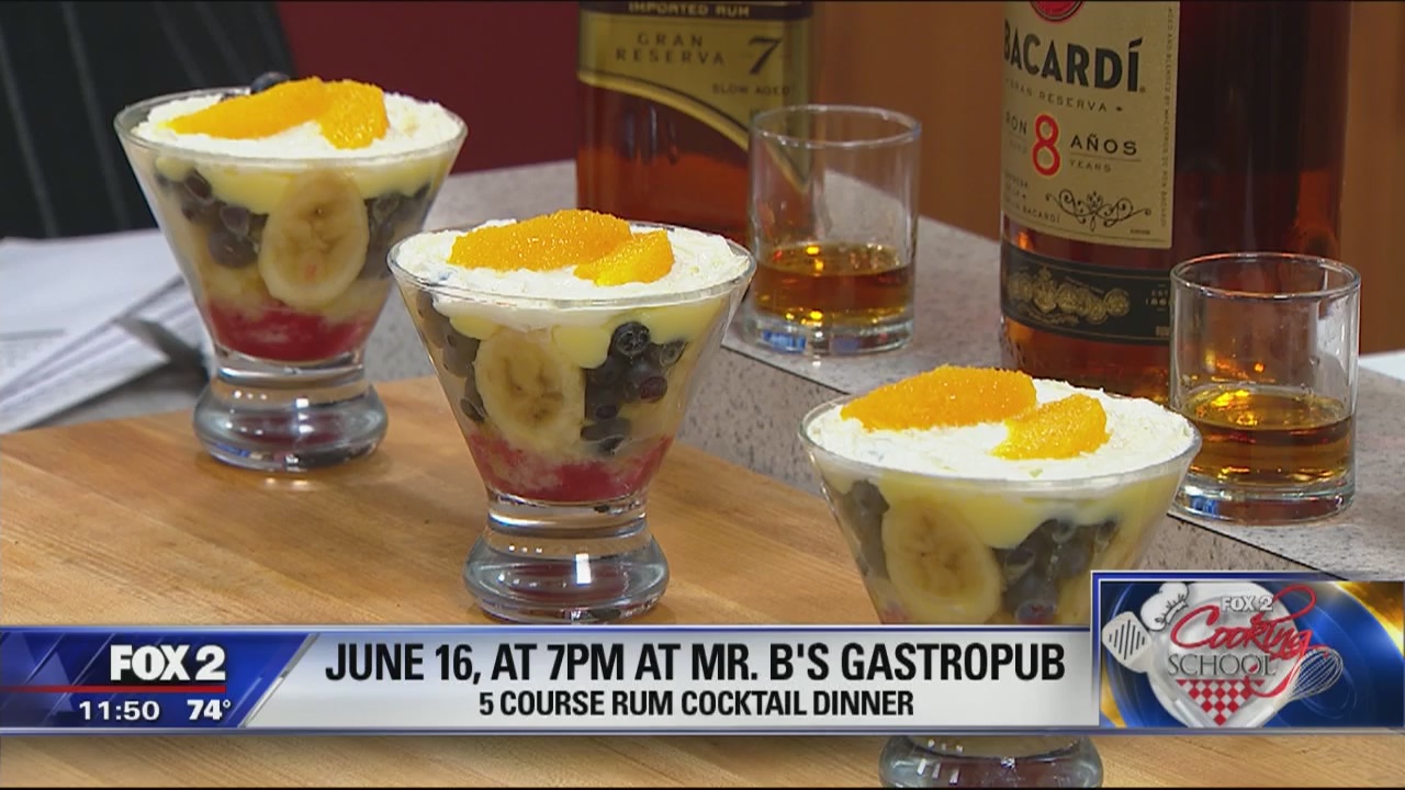 5 course rum cocktail dinner at Mr. B's June 16