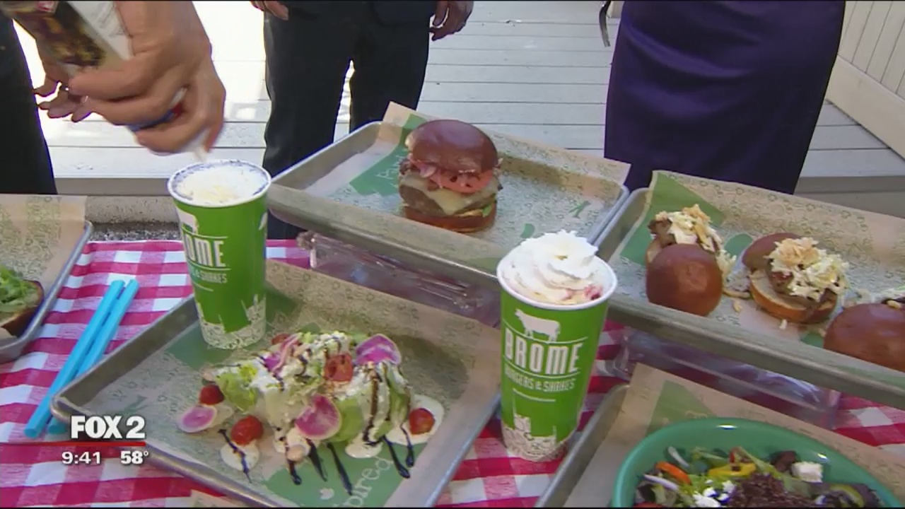 Brome Burgers and Shakes' mushroom swiss burgers