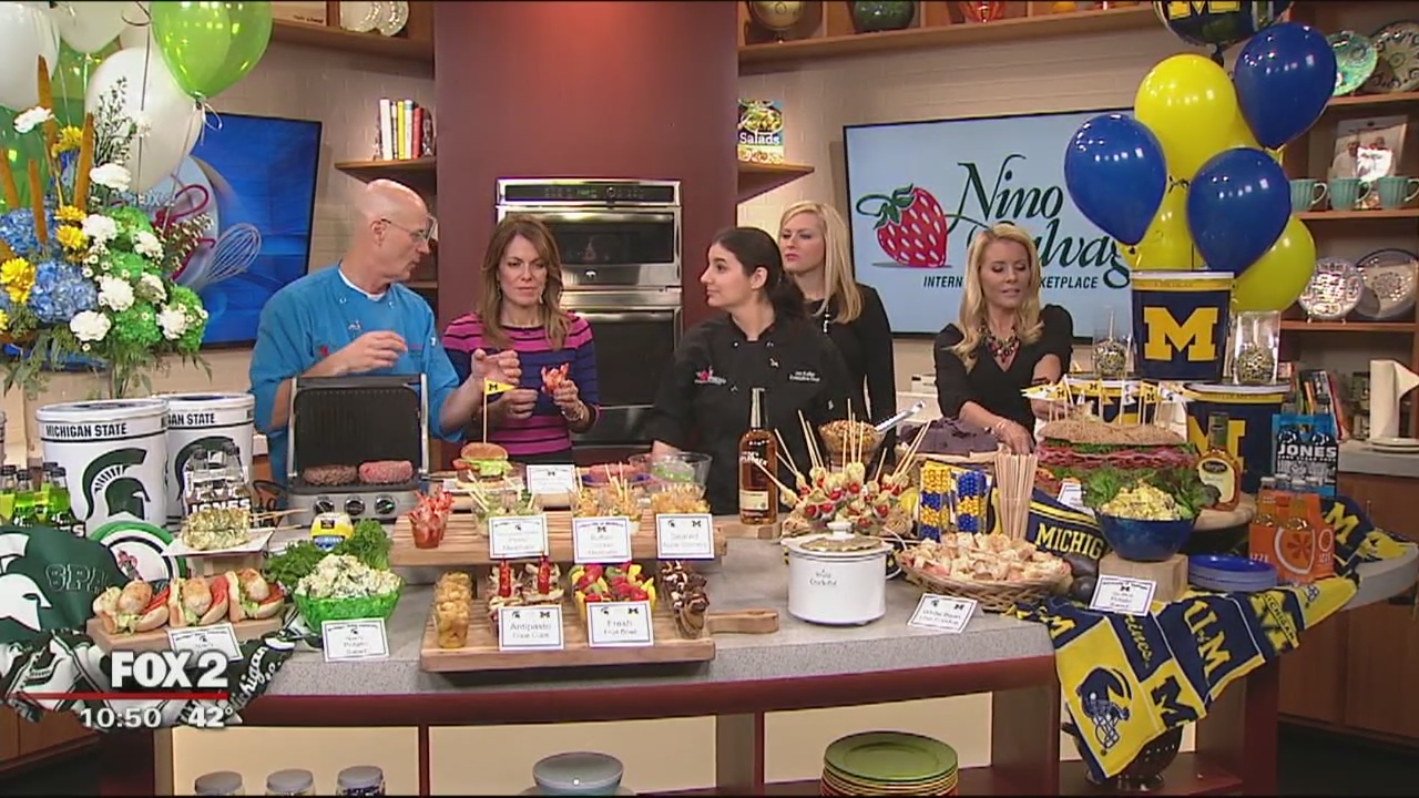 'Green' and 'blue' food ideas for UofM/MSU game parties