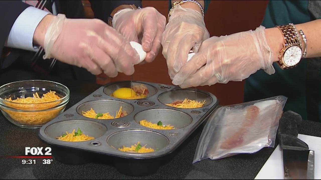 Deena, Amy and Derek make Tasty's cheesy bacon egg cups
