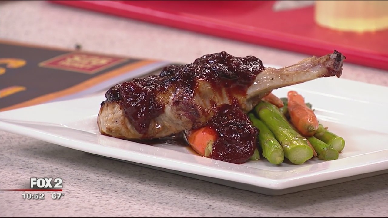 Citrus-brined pork chops from Michigan Beer Company