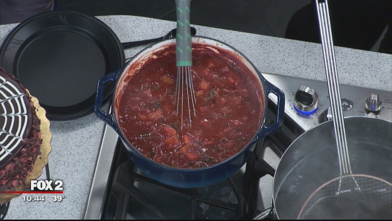 Vegan Halloween chili from Vince and Joe's