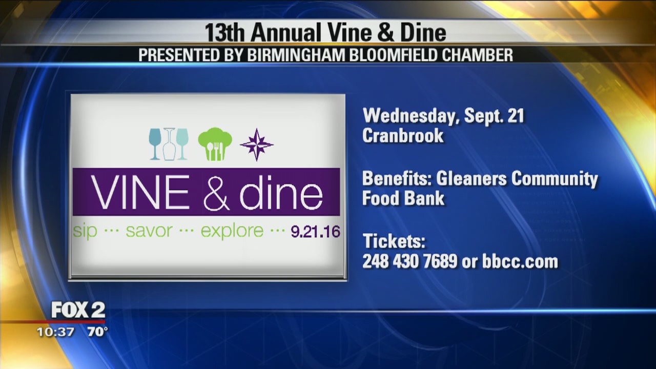 Vine and Dine benefit for Gleaners Sept. 21