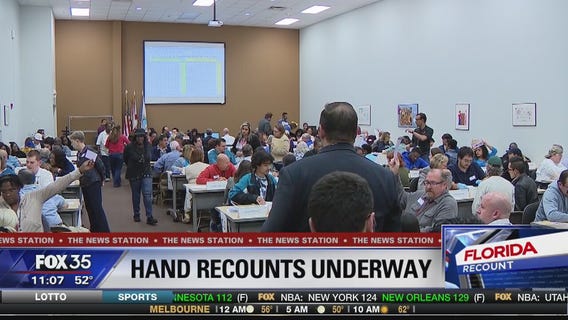 Hand recounts underway across Florida