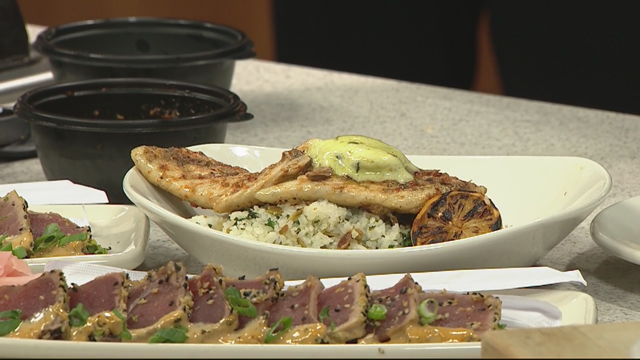 Making avocado lime striped bass with Bonefish Grill