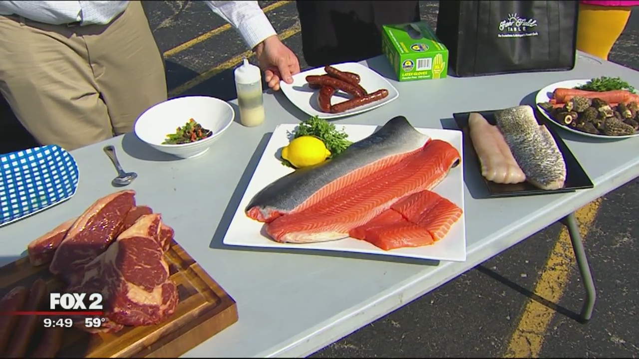 Grilling up fresh seafood with Farm Field Table