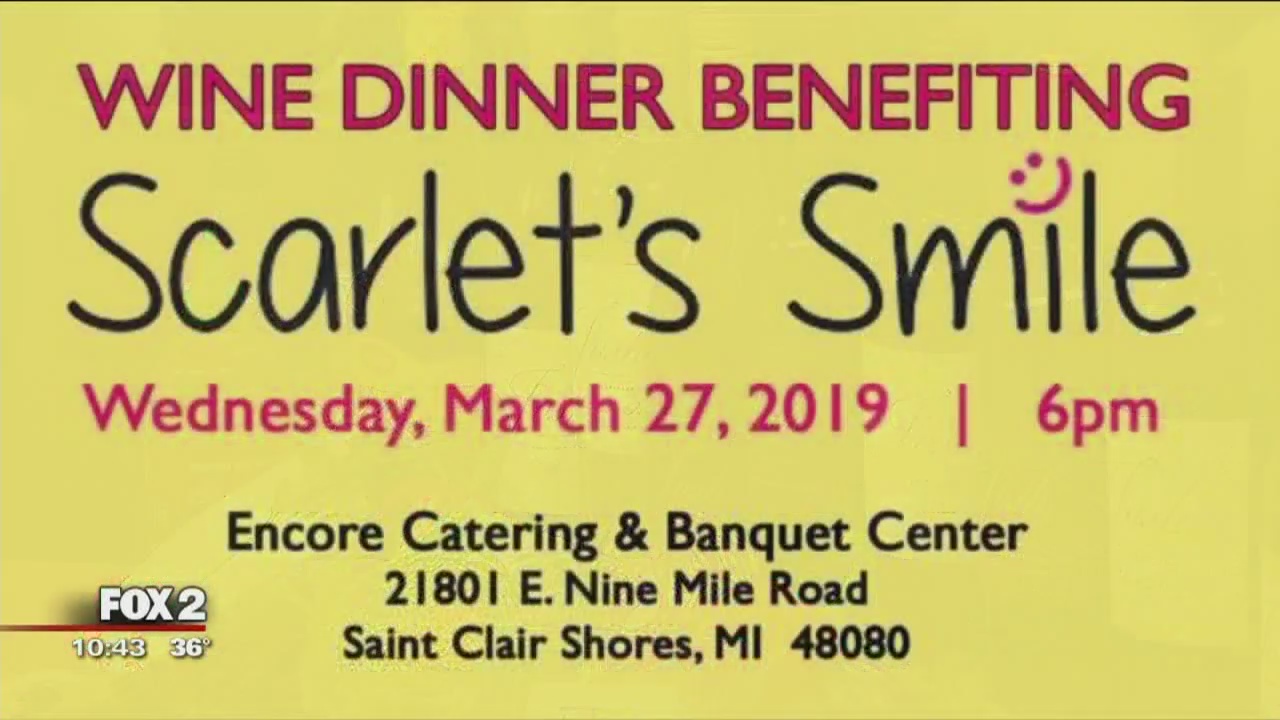 Wine dinner benefit for Scarlet's Smile March 27