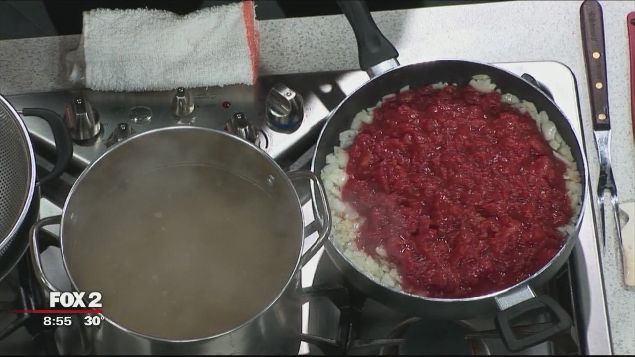 Carrabba's prepares pomodoro sauce