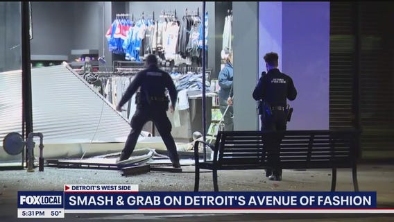 Thieves crash SUV into clothing store on Detroit's Avenue of Fashion