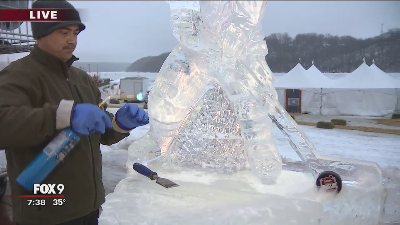 Hockey Day celebration in Stillwater, Minnesota
