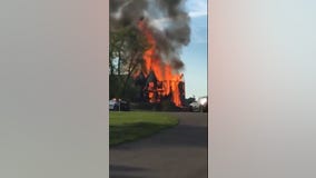 House erupts in flames in Orono