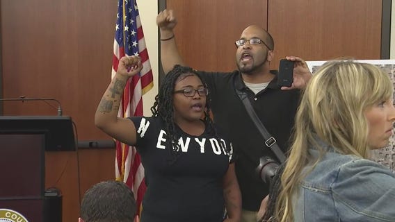 Protesters interrupts press conference on Thurman Blevins case decision