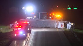 Semi rollover closes WB I-694 in White Bear Lake for over 5 hours
