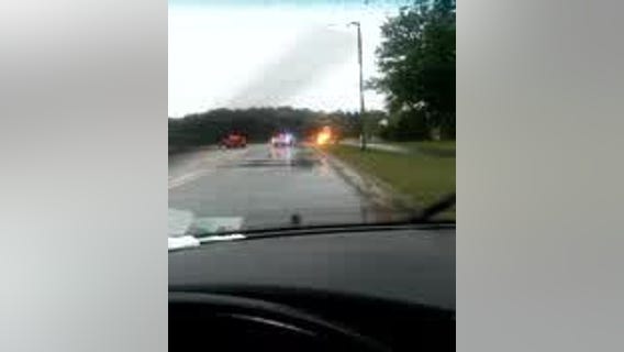 Lightning strike starts fire in Isanti, Minnesota