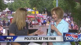 Sen. Tina Smith stops by Fox 9 during the Minnesota State Fair