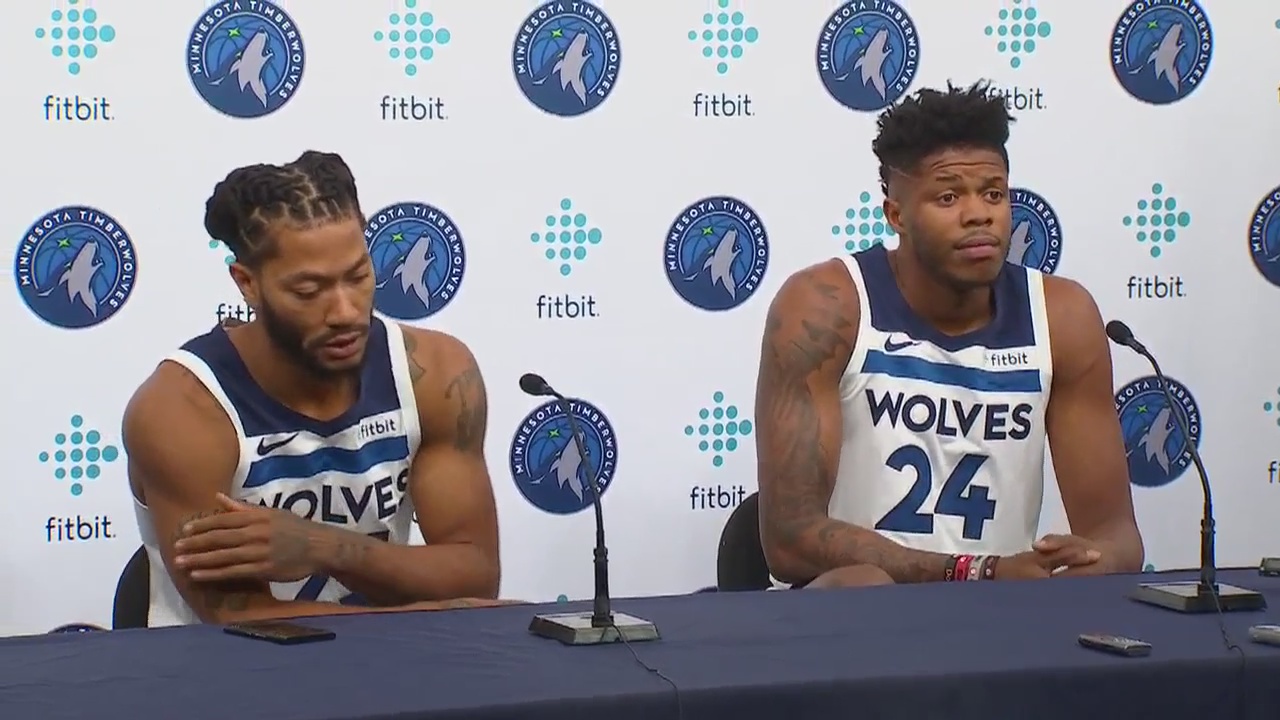 Timberwolves Media Day: Derrick Rose and Justin Patton
