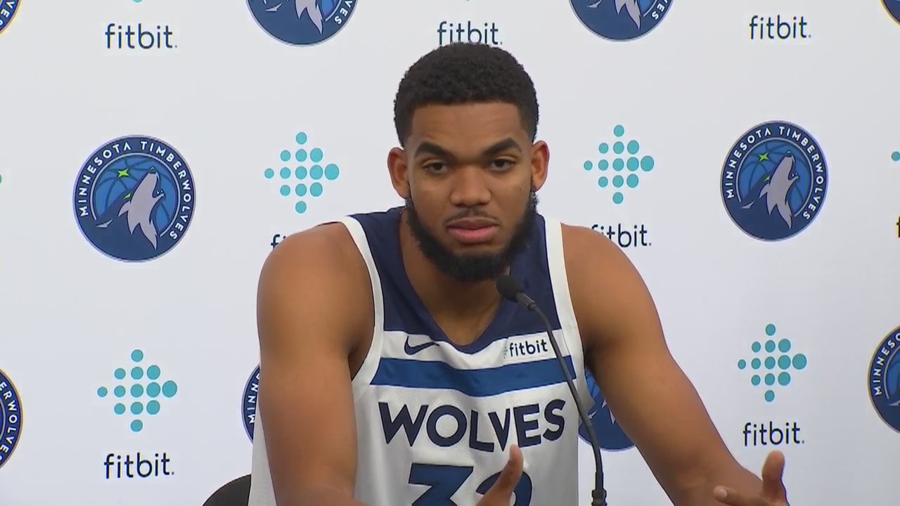 Timber Wolves Media Day: Karl-Anthony Towns