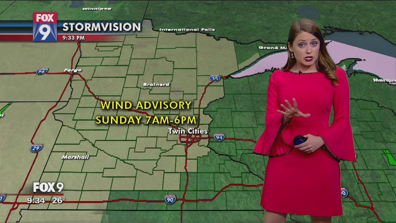 Windy weather expected Sunday in Twin Cities, gusts could reach 40 to 45 mph