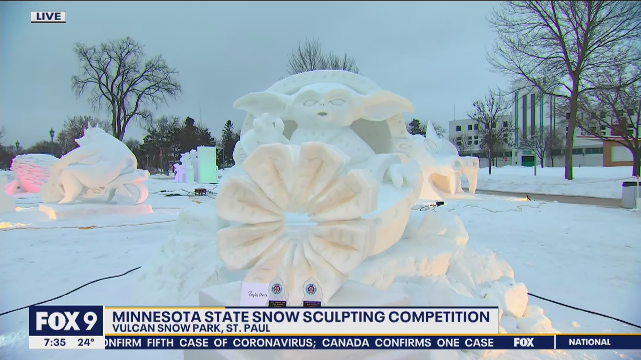 Spectacular snow sculptures revealed at Vulcan Snow Park