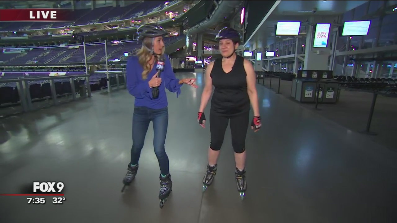 U.S. Bank Stadium opens its doors to skaters & runners