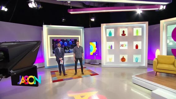 The Blue Man Group visits the studio