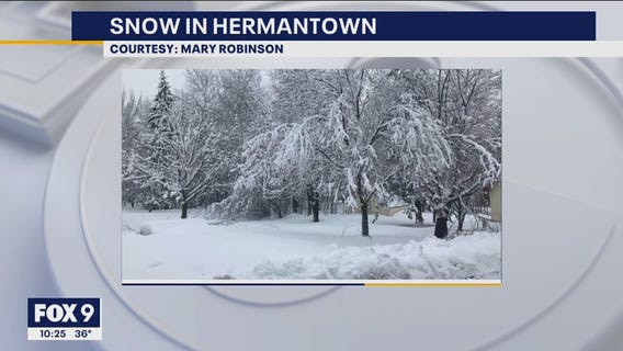 Spring snow in Minnesota