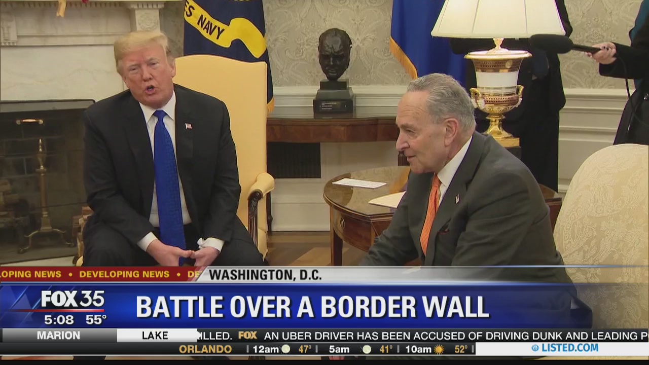 Heated exchange between Trump and Pelosi, Schumer