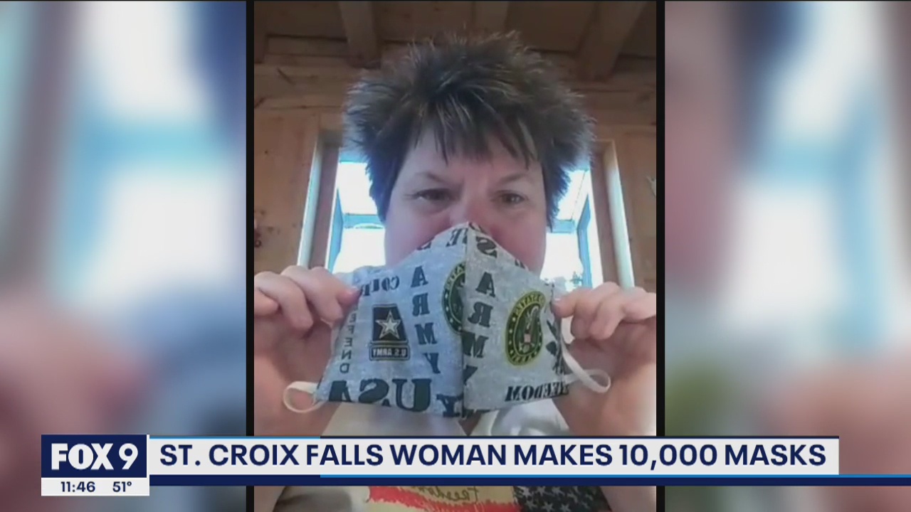 Wisconsin woman sews her 10,000th facemask