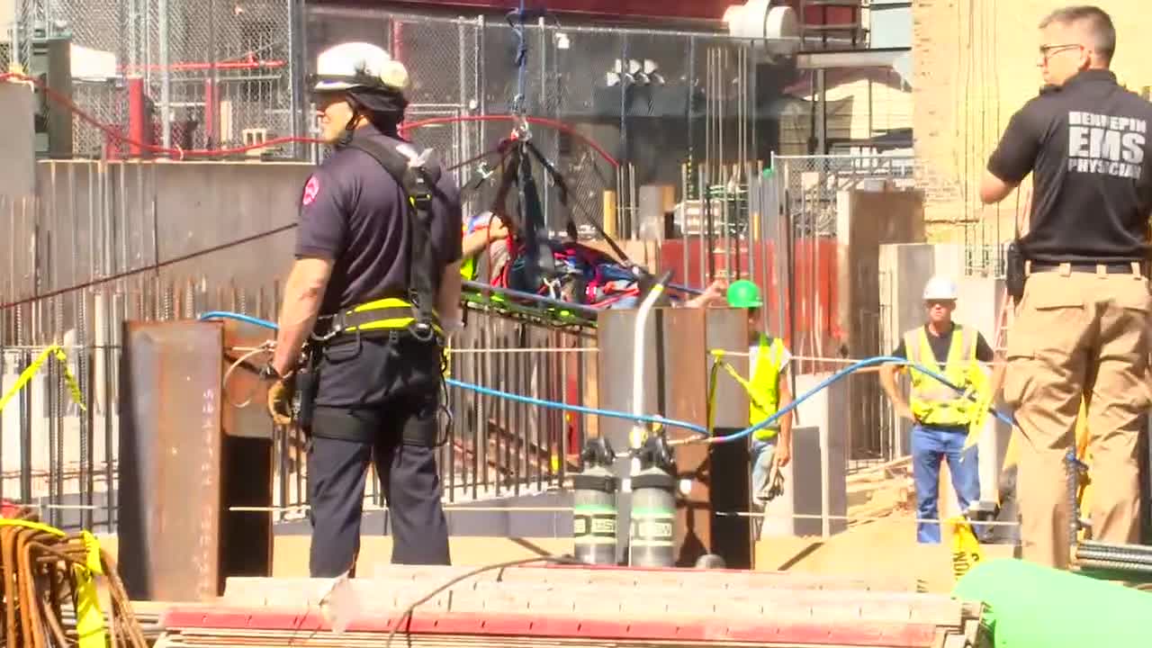 Construction worker rescued after trench collapse in downtown ...