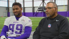 Dawn Mitchell sits down with Vikings' Danielle Hunter and Defensive Line Coach Andre Patterson