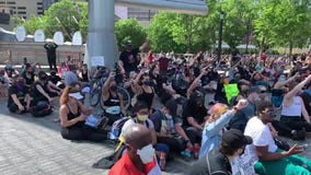 US Bank Stadium protest of George Floyd death