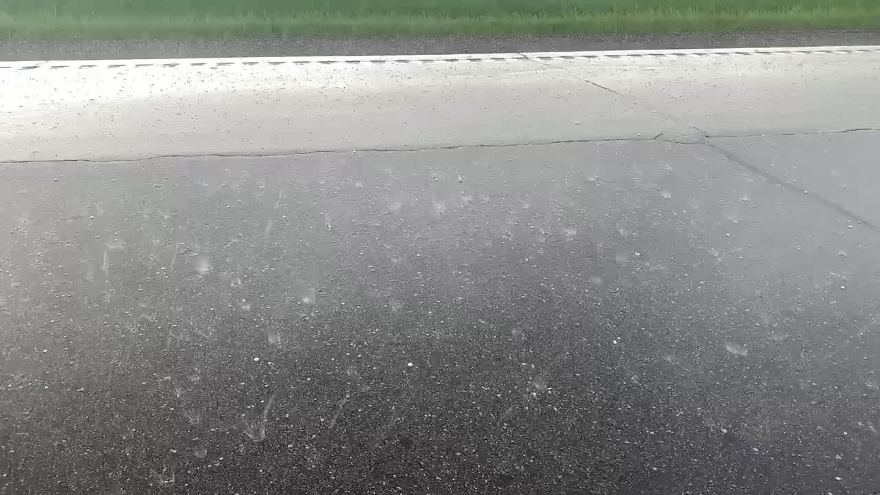 Slow motion hail video near Beardsley, Minnesota