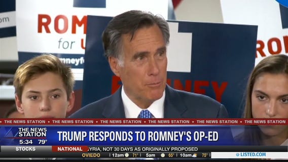 Trump responds to critical op-ed from Mitt Romney