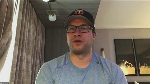 Former Wild goaltender Alex Stalock speaks with Jim Rich as he moves on to Edmonton