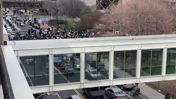 Car horns fill the air celebrating guilty Derek Chauvin verdict
