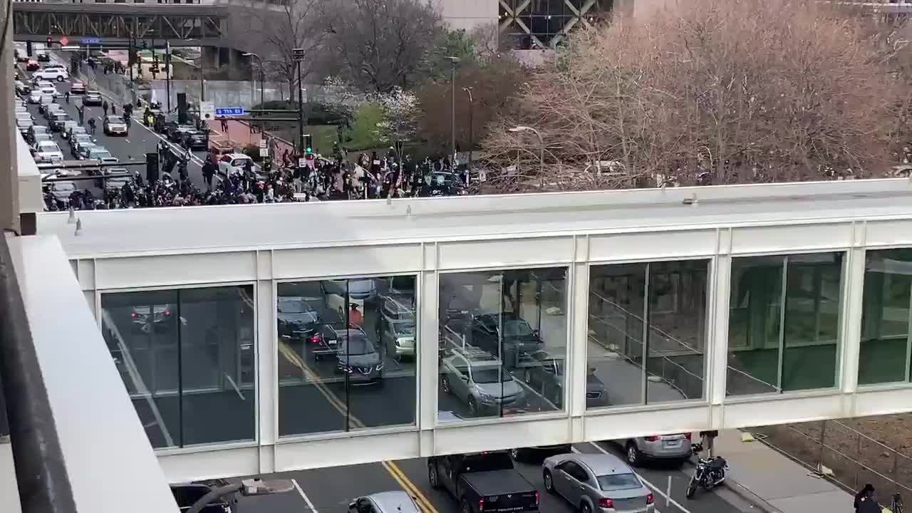Car horns fill the air celebrating guilty Derek Chauvin verdict
