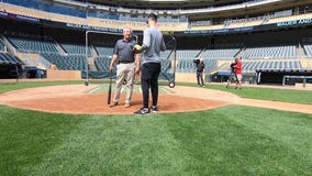 Watch: Fox 9 Sports Jim Rich takes batting practice from Joe Mauer