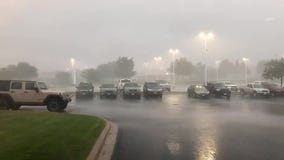 Heavy rain moves through Burnsville